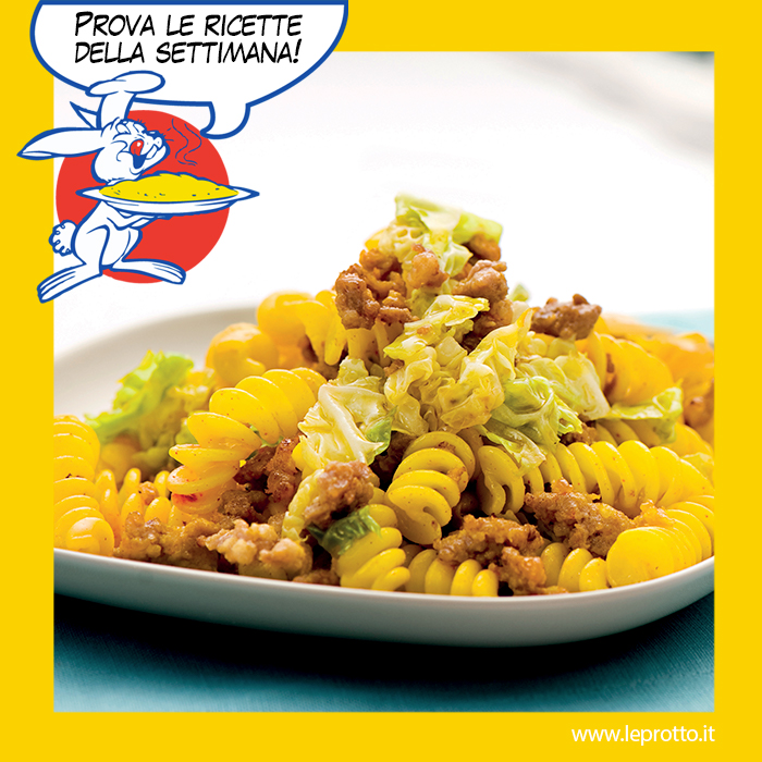 fusilli verza e zafferano