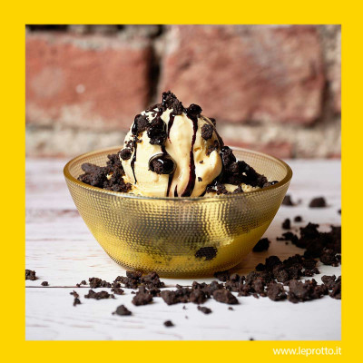 Gelato allo zafferano e cioccolato