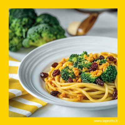 Bucatini con Broccoletti alla Siciliana
