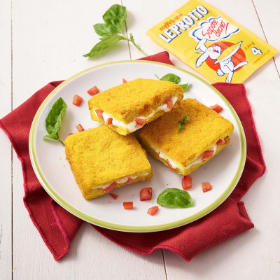 Mozzarella in carrozza allo Zafferano Leprotto