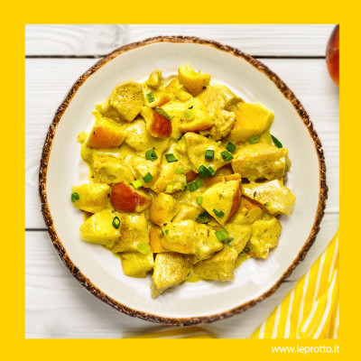 Pollo zafferano e mele