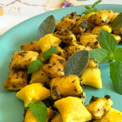 Gnocchi alla ricotta con Zafferano Leprotto