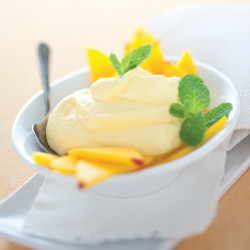 Mango alla crema di zafferano