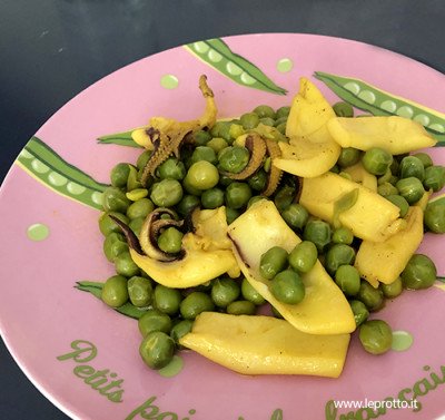 Seppie gialle con piselli
