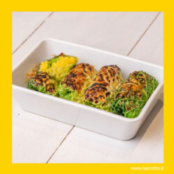 Involtini di verza con riso giallo
