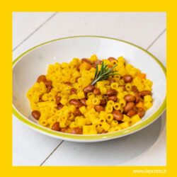 Pasta e fagioli allo zafferano