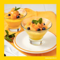 Yogurt con zafferano e melone