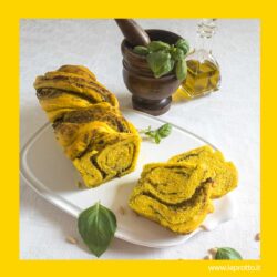 Treccia al pesto e zafferano
