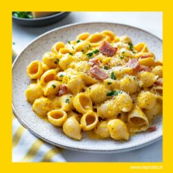 Conchiglie Prosciutto, Formaggio, Zafferano