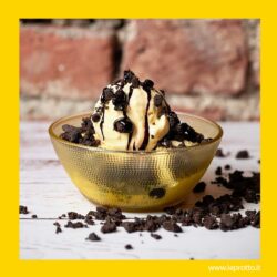 Gelato allo zafferano e cioccolato